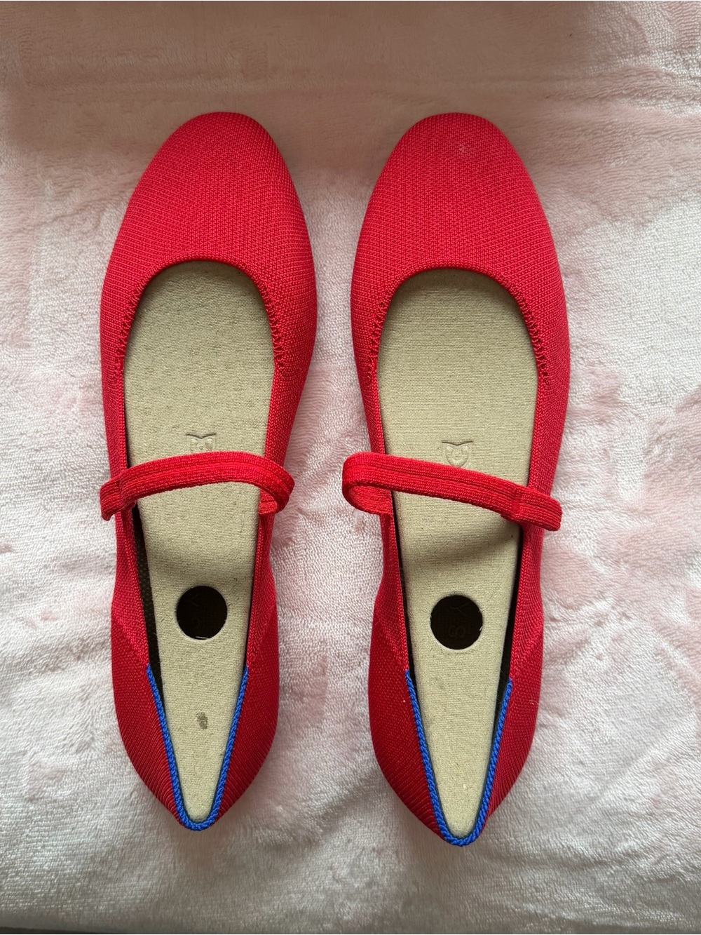 NIB Rothy's Women's Red The Square Mary Jane Slip-On Flats - Picture 3 of 5